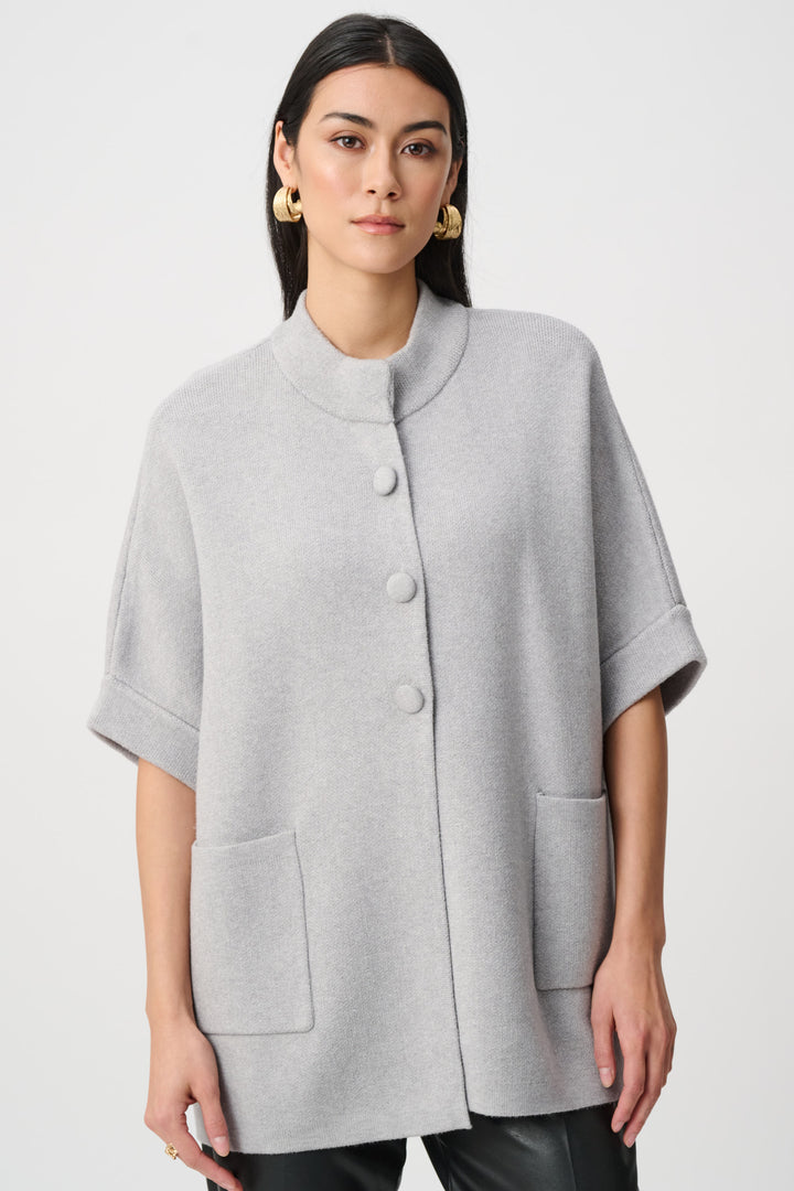 Sweater Knit Mock-Neck Jacket Style 263951