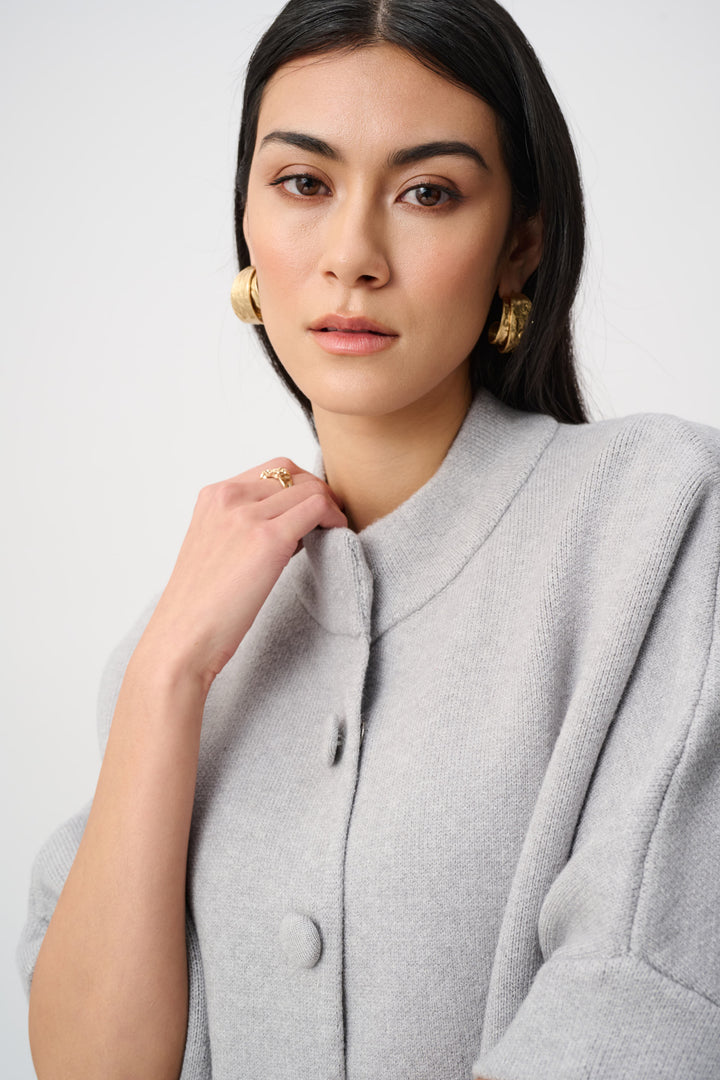 Sweater Knit Mock-Neck Jacket Style 263951
