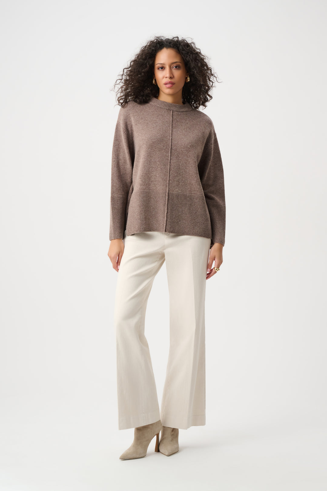 Wool Boxy Crewneck Sweater Style 263959