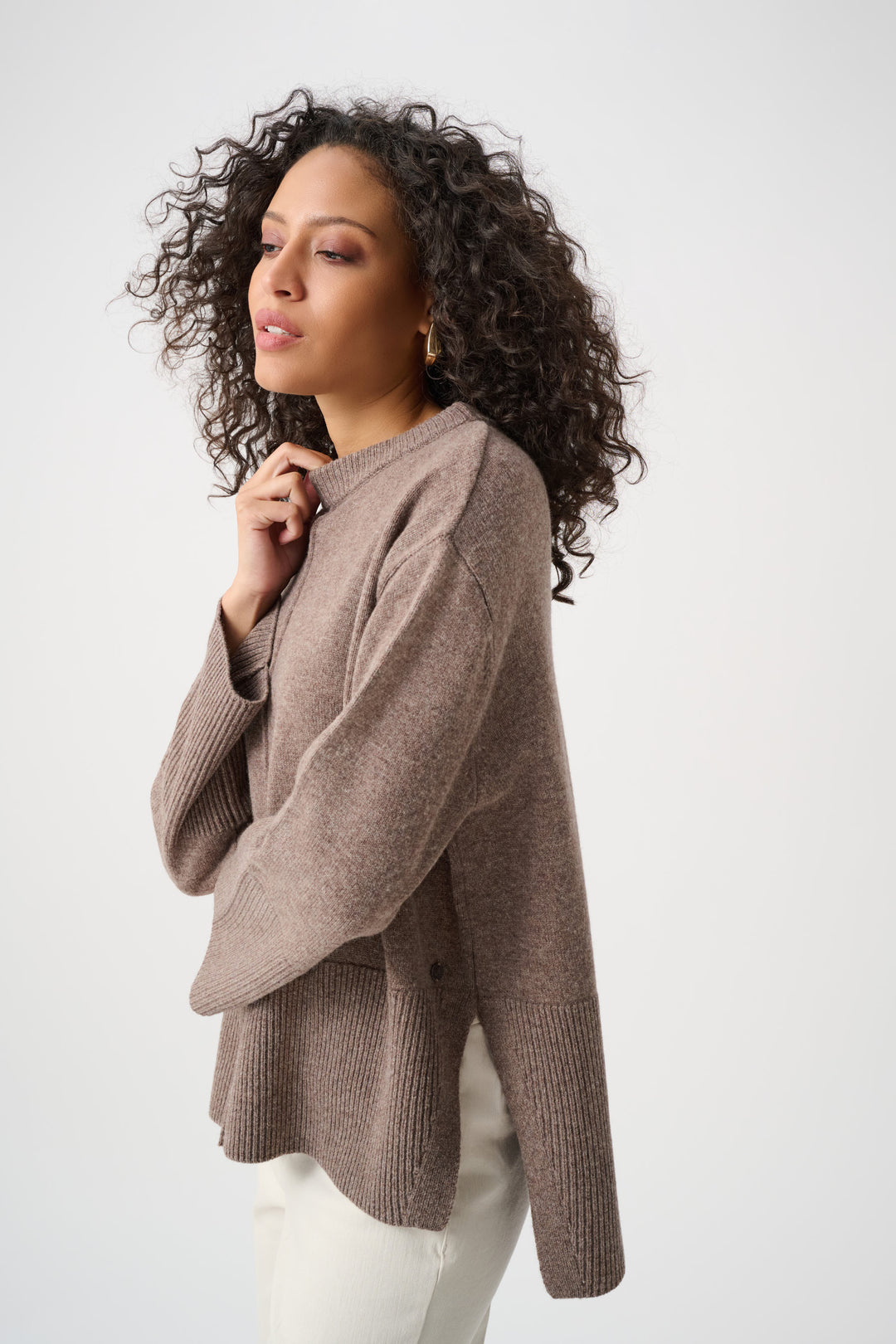 Wool Boxy Crewneck Sweater Style 263959