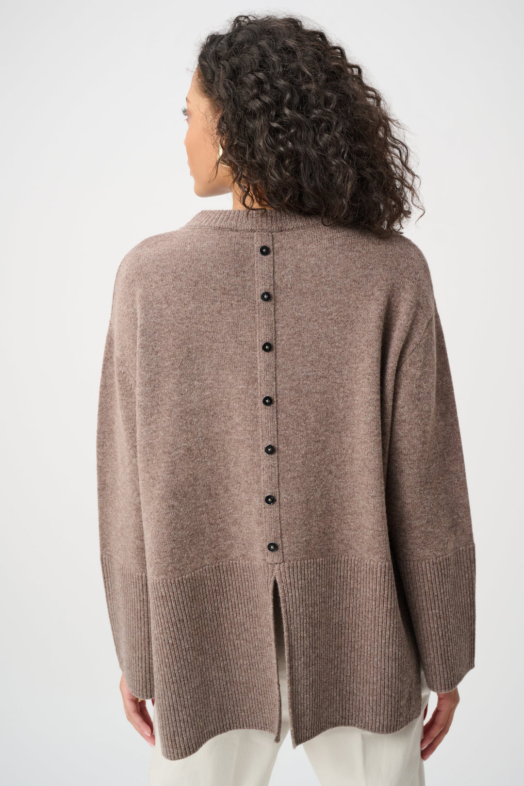 Wool Boxy Crewneck Sweater Style 263959