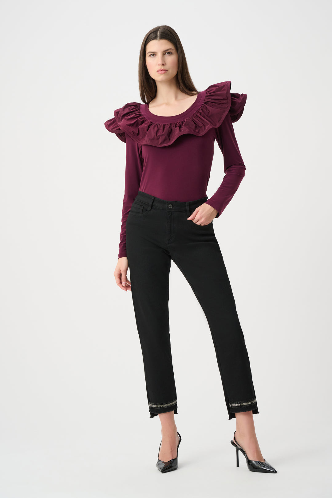 Repreve Denim Slim Leg Classic Jeans With Bead Detail Style 263966
