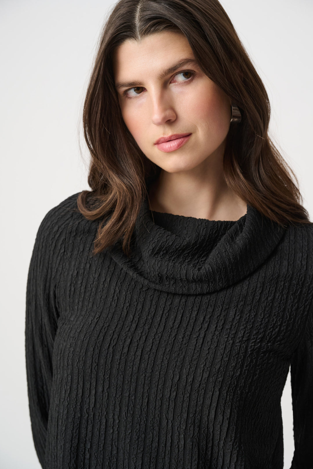 Textured Cowl Neck Top 264019