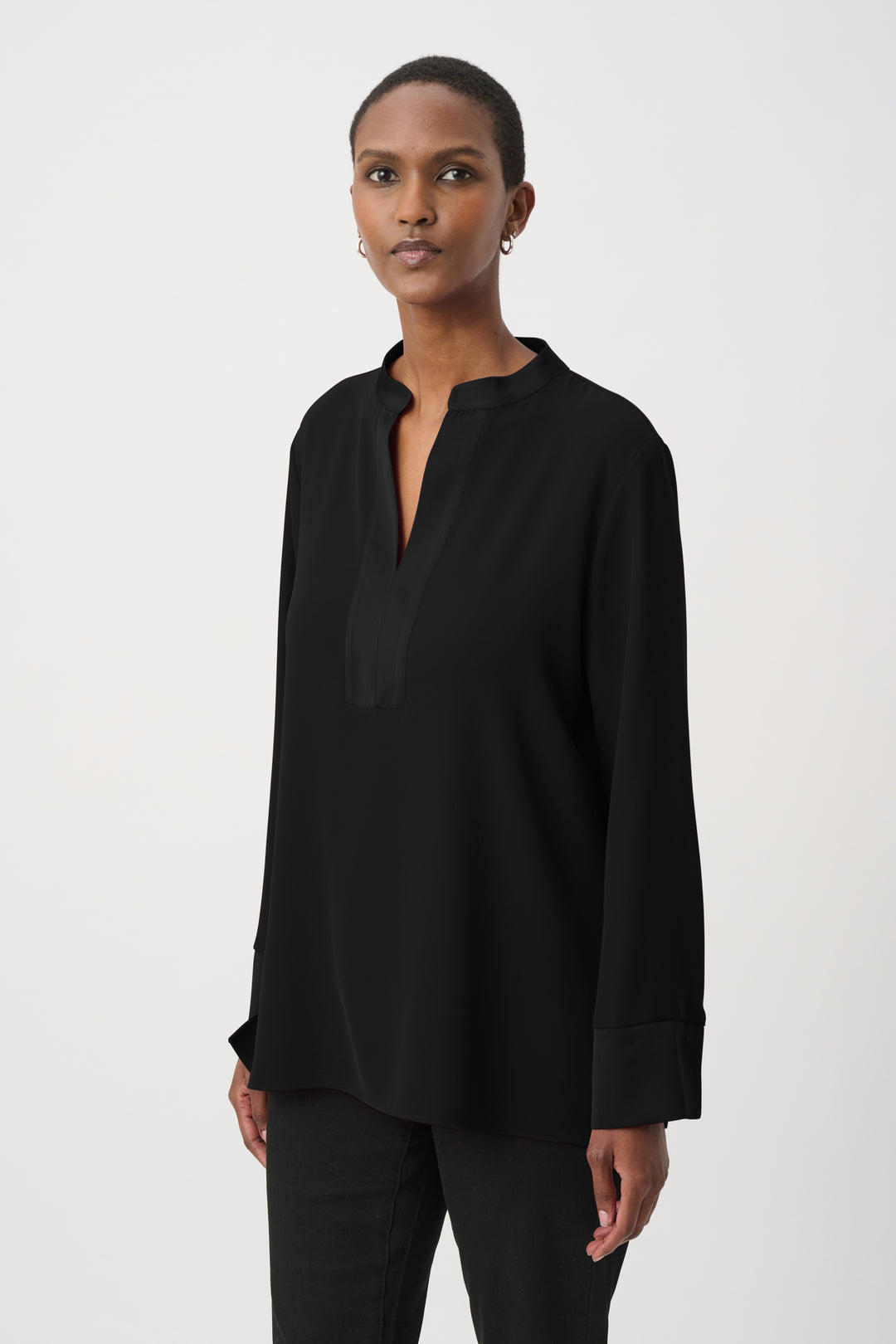 Long Sleeve Stand Collar Tunic 264022