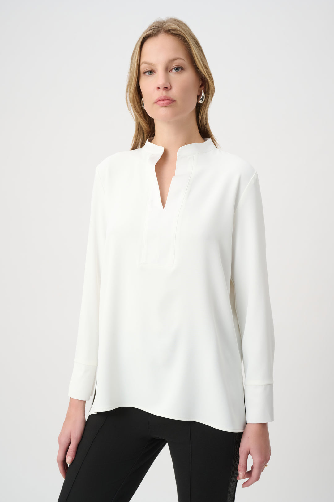 Long Sleeve Stand Collar Tunic 264022