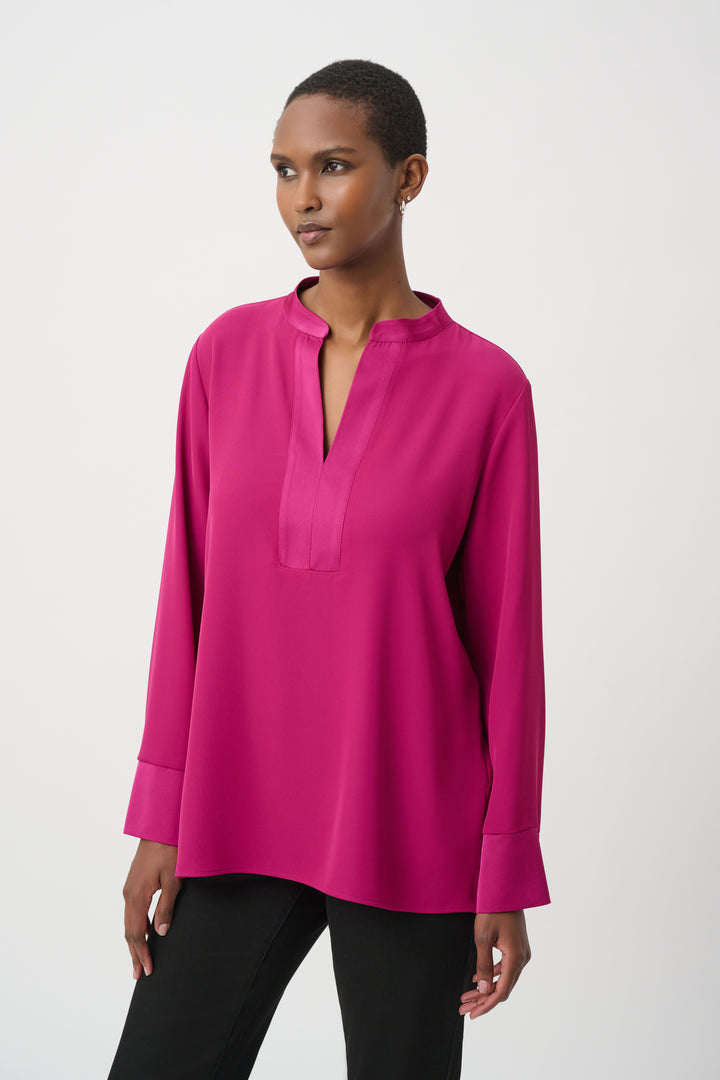 Long Sleeve Stand Collar Tunic 264022