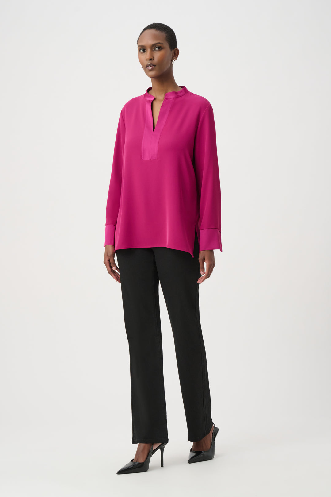 Long Sleeve Stand Collar Tunic 264022