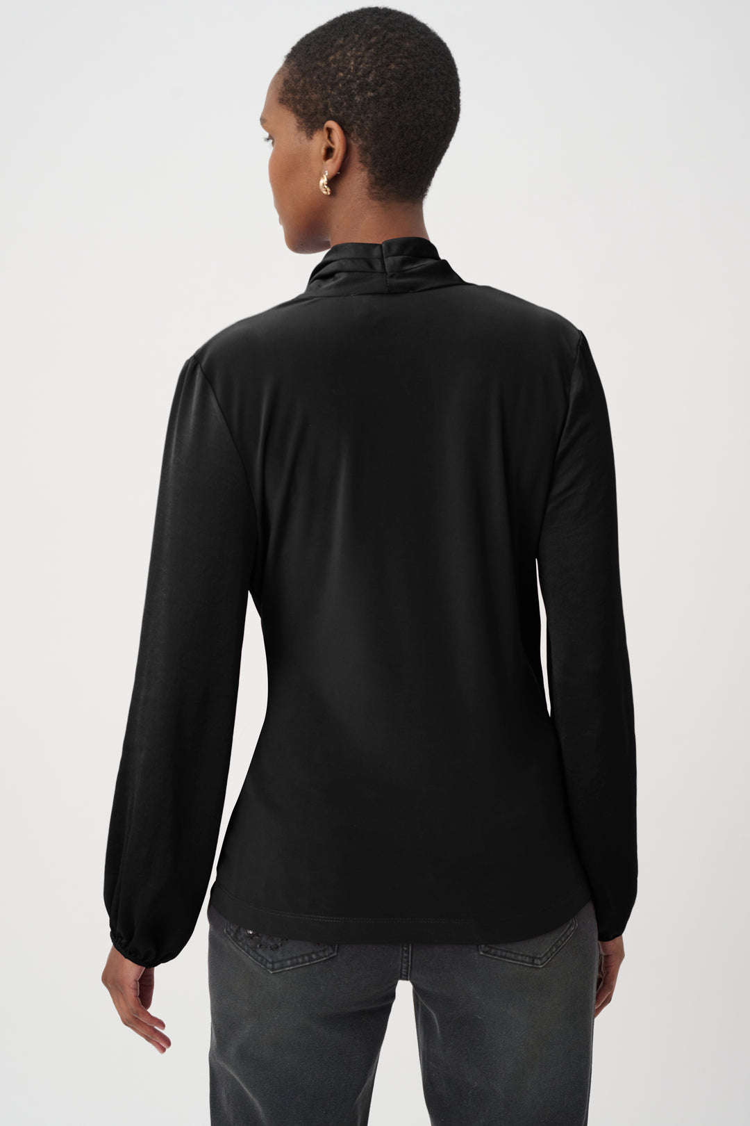 Recycled Satin Faux-Wrap Top 264026