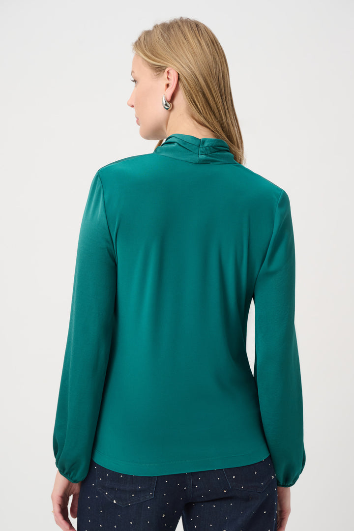 Recycled Satin Faux-Wrap Top 264026