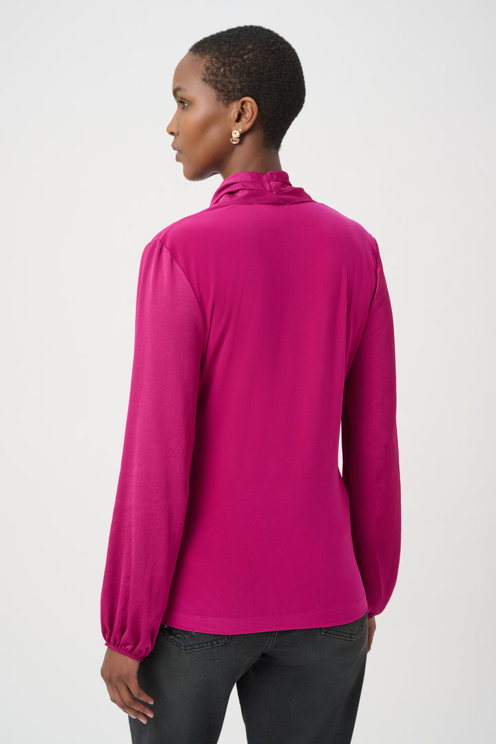 Recycled Satin Faux-Wrap Top 264026