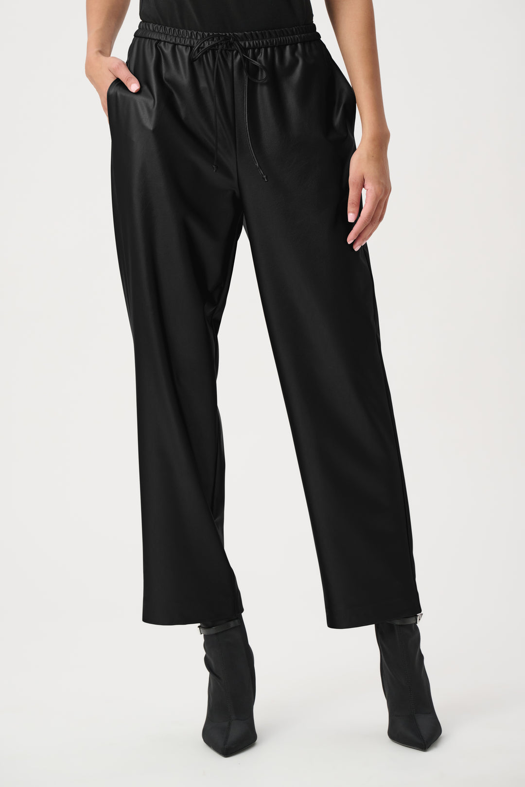 Leatherette Drawstring Pants 264036