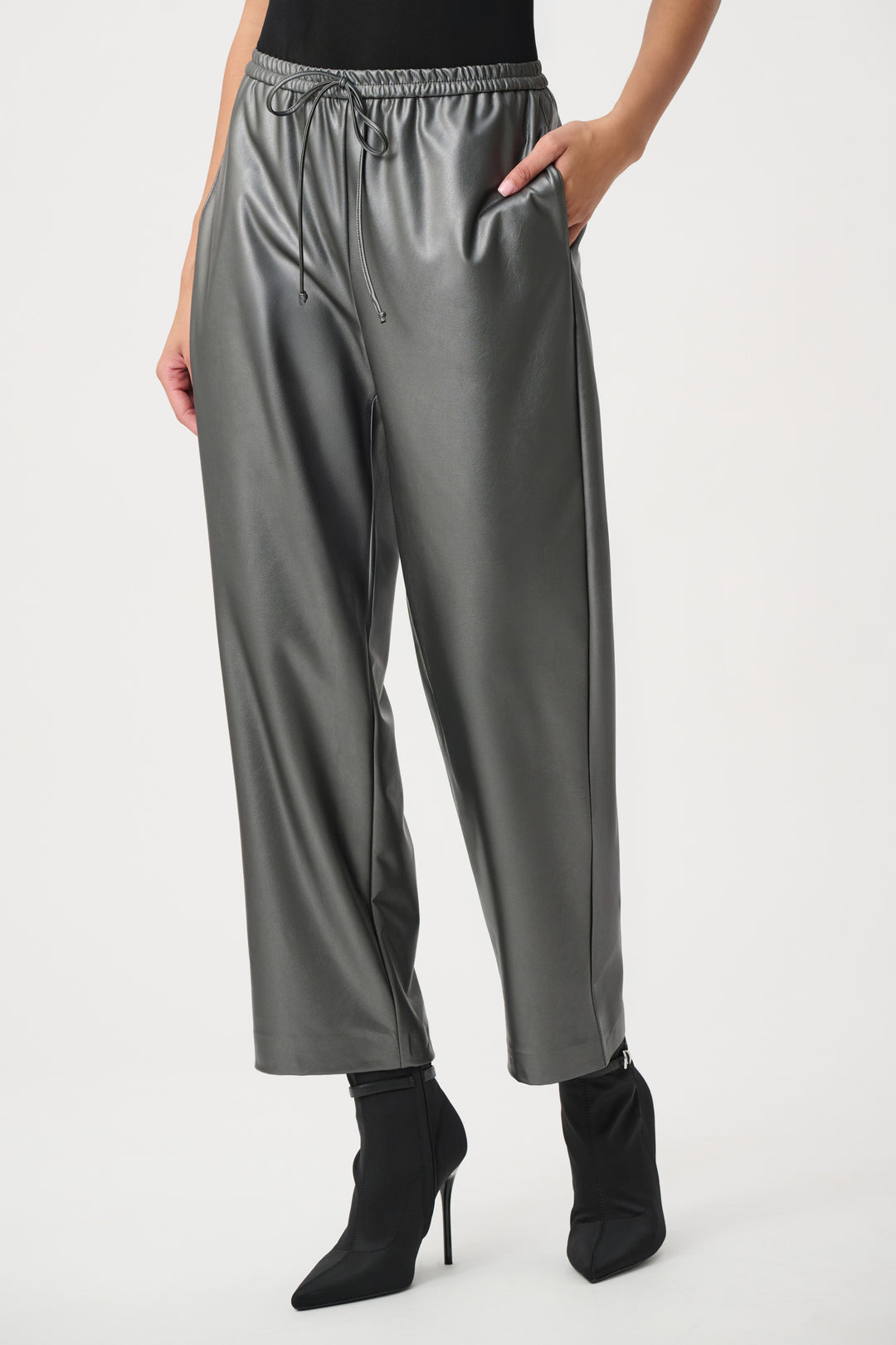 Leatherette Drawstring Pants 264036