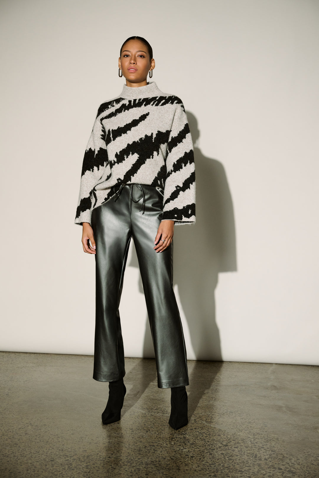 Leatherette Drawstring Pants 264036
