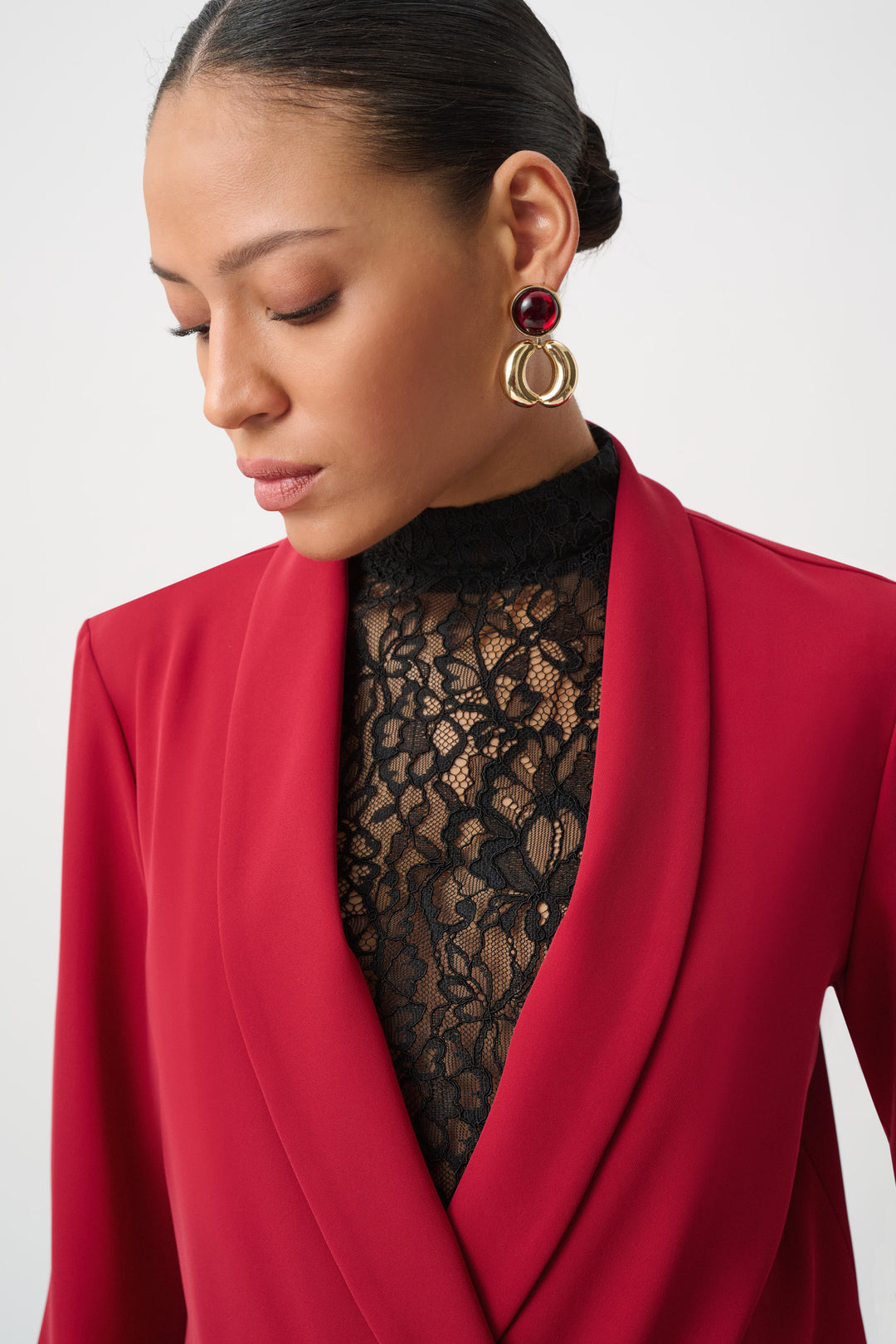 Double-Breasted Shawl Collar Blazer 264041