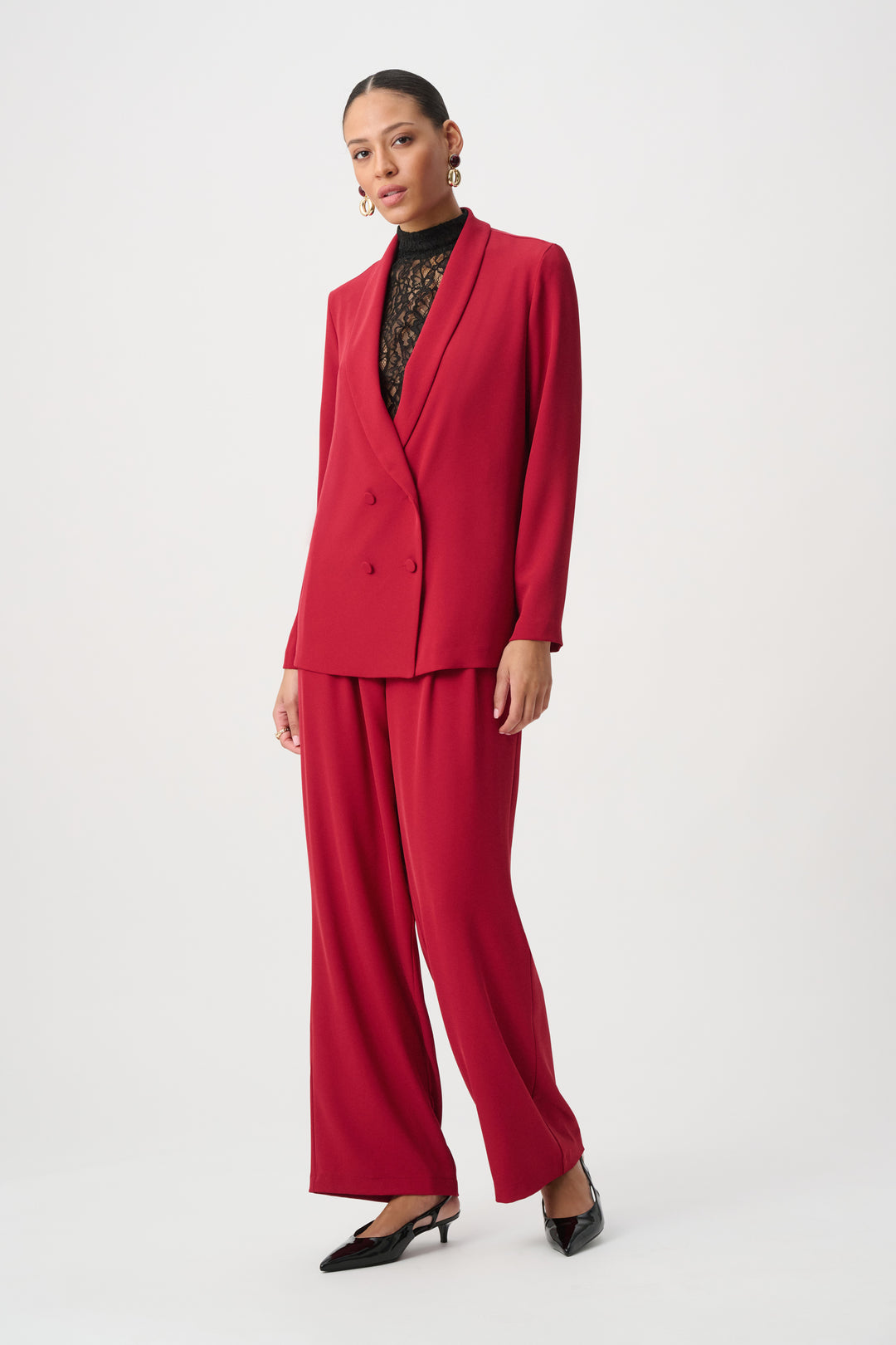 Double-Breasted Shawl Collar Blazer 264041