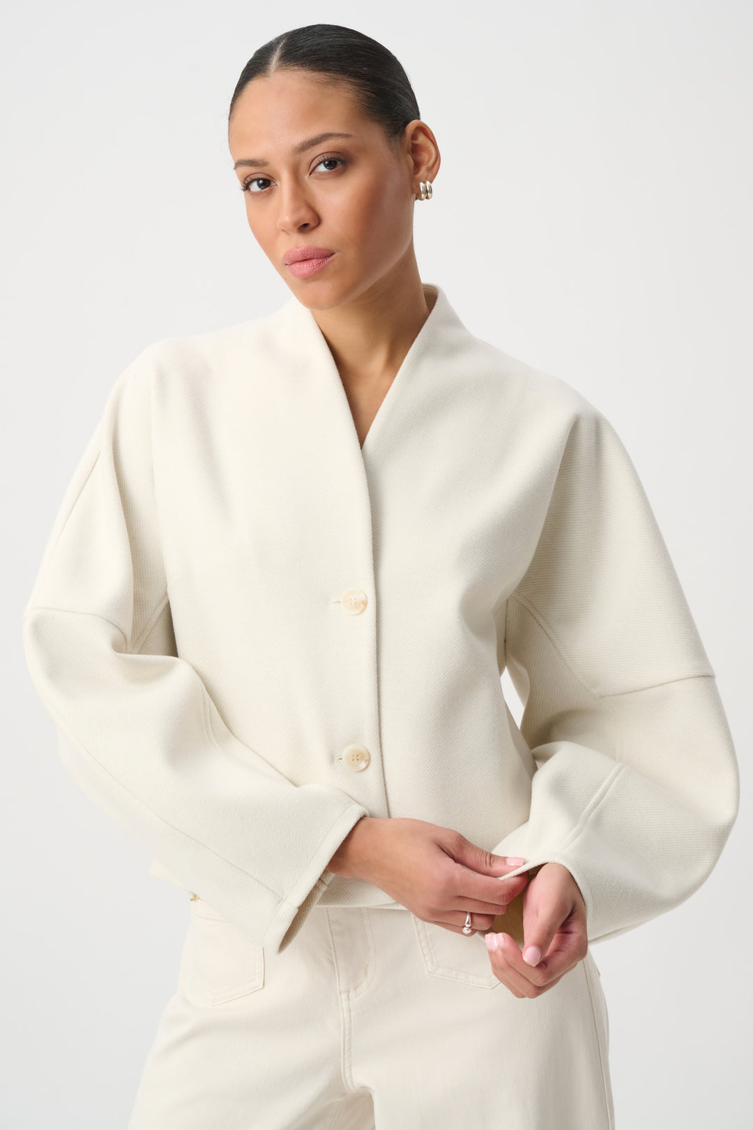 Shawl Collar Boxy Jacket 264043