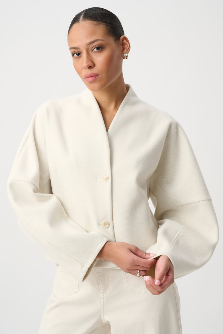 Shawl Collar Boxy Jacket 264043