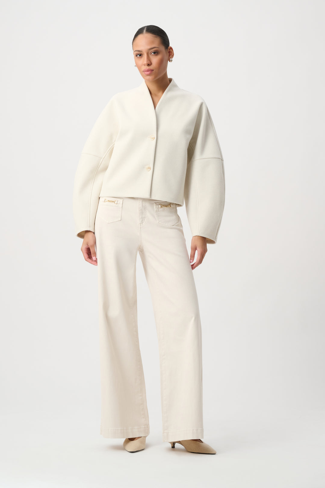 Shawl Collar Boxy Jacket 264043
