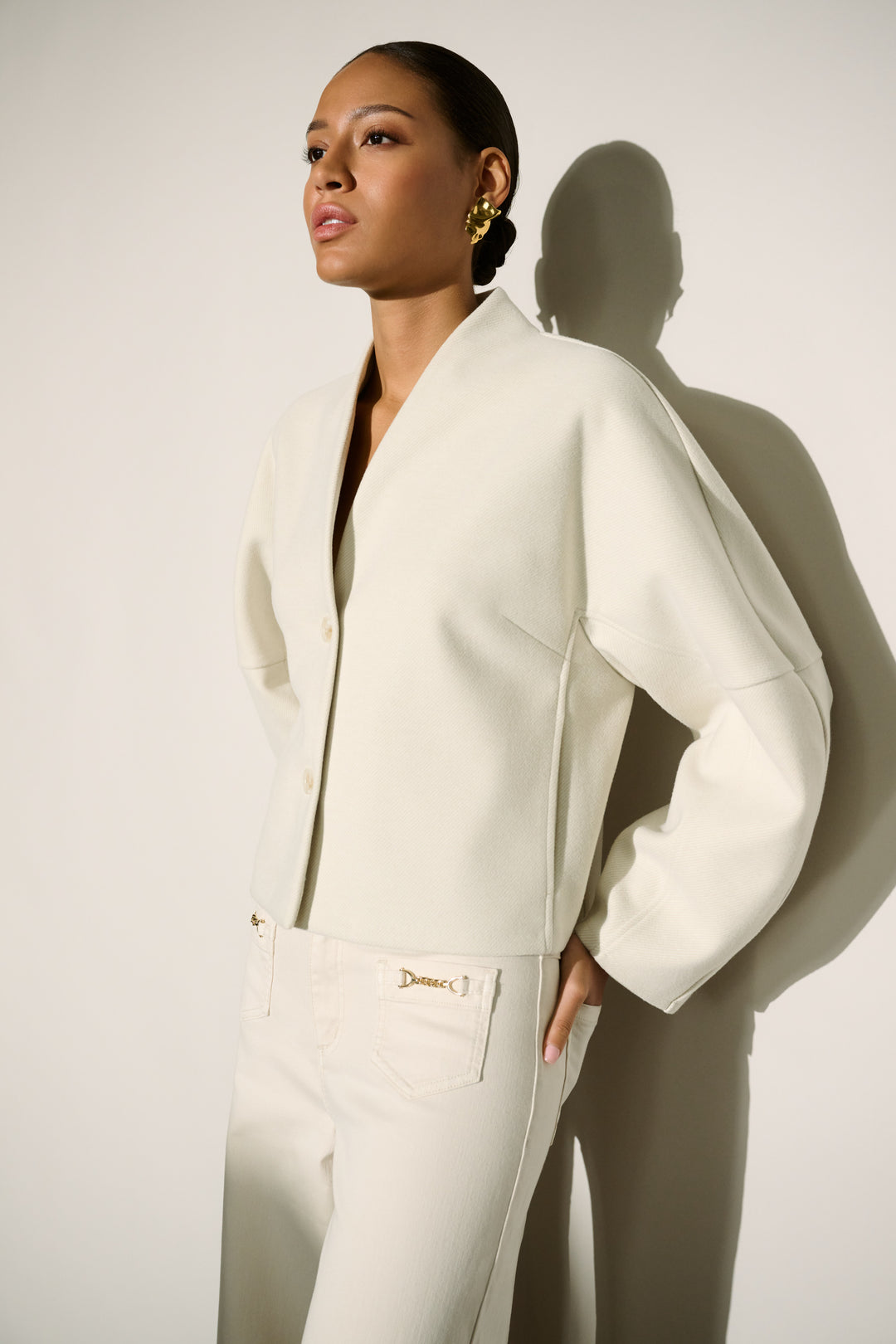 Shawl Collar Boxy Jacket 264043