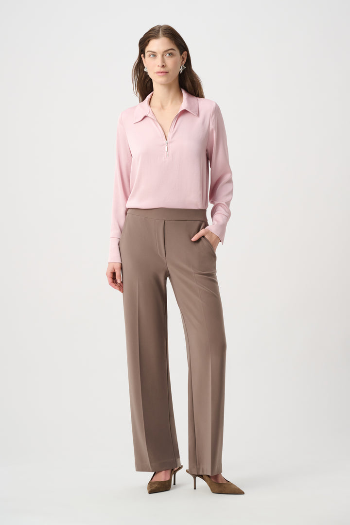 Recycled Satin Shirt collar Top 264050