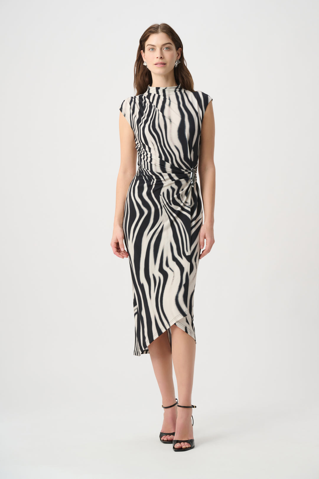 Animal Print Wrap Dress 264051