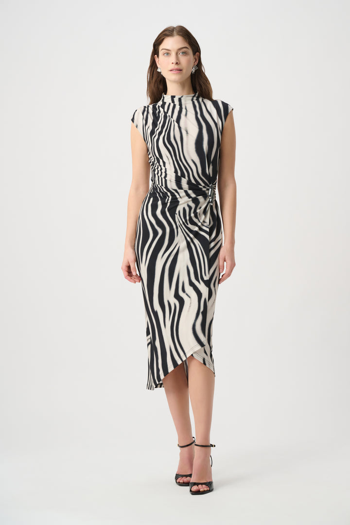 Animal Print Wrap Dress 264051