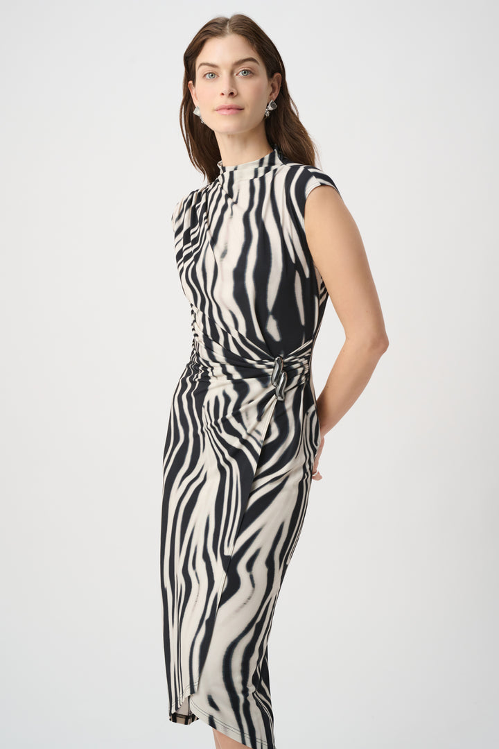Animal Print Wrap Dress 264051