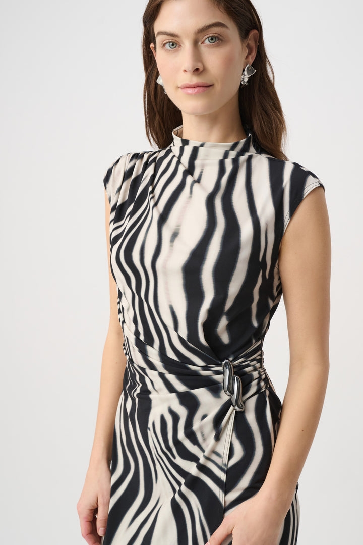 Animal Print Wrap Dress 264051