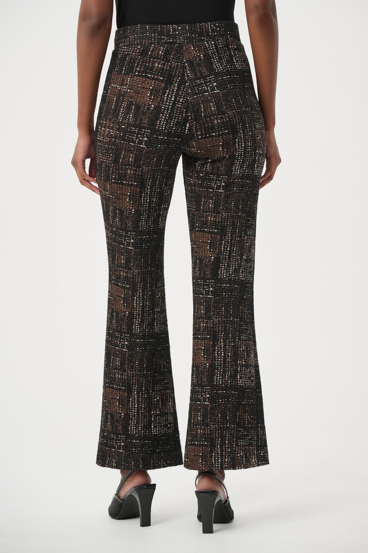 Plaid Knit Flared Pants 264059