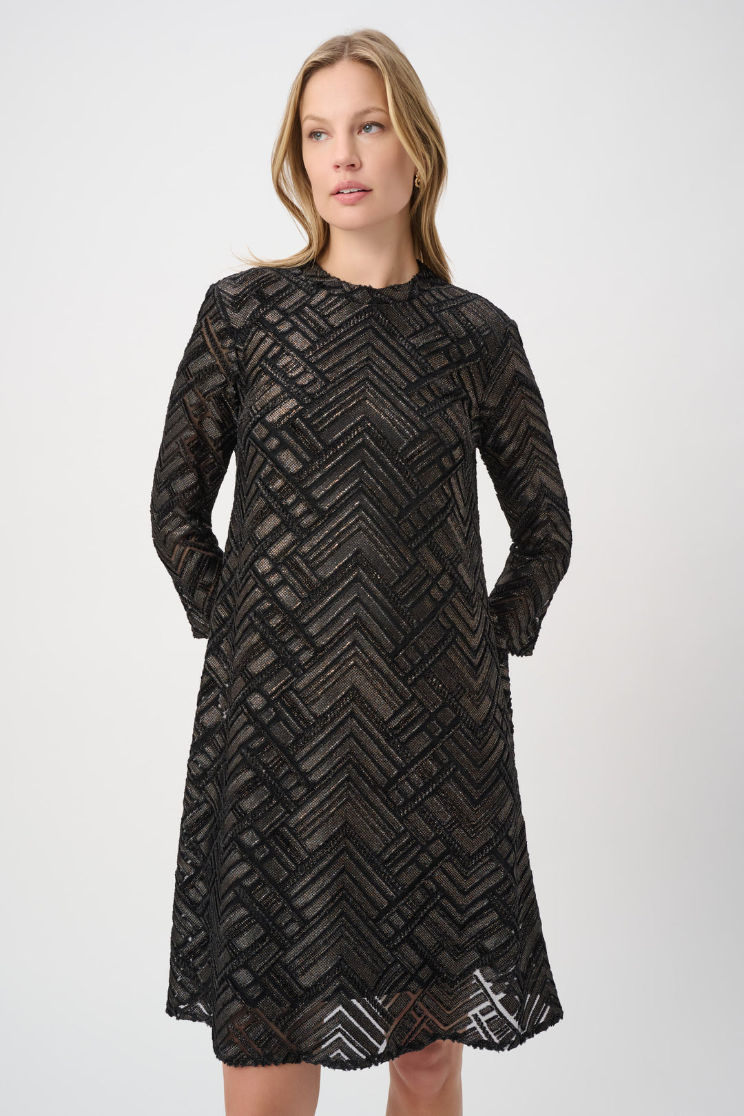 Novelty Burnout Trapeze Dress 264060