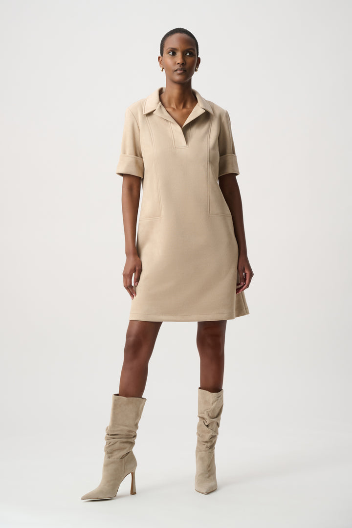 Faux Suede Trapeze Dress 264063