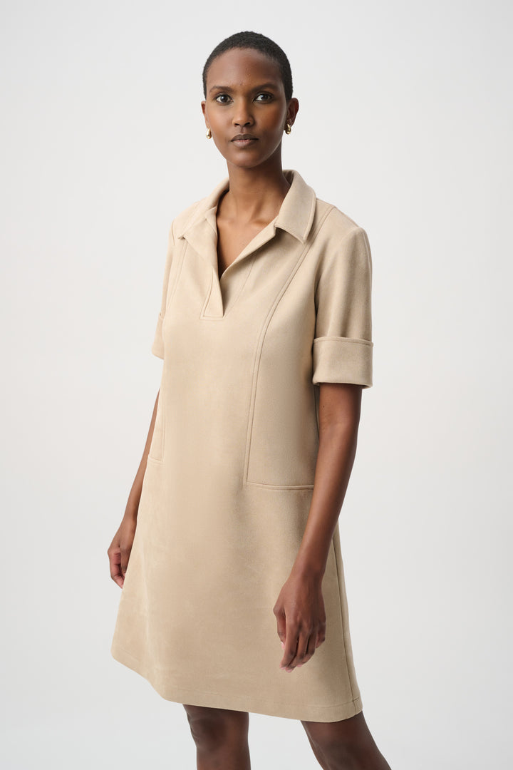 Faux Suede Trapeze Dress 264063