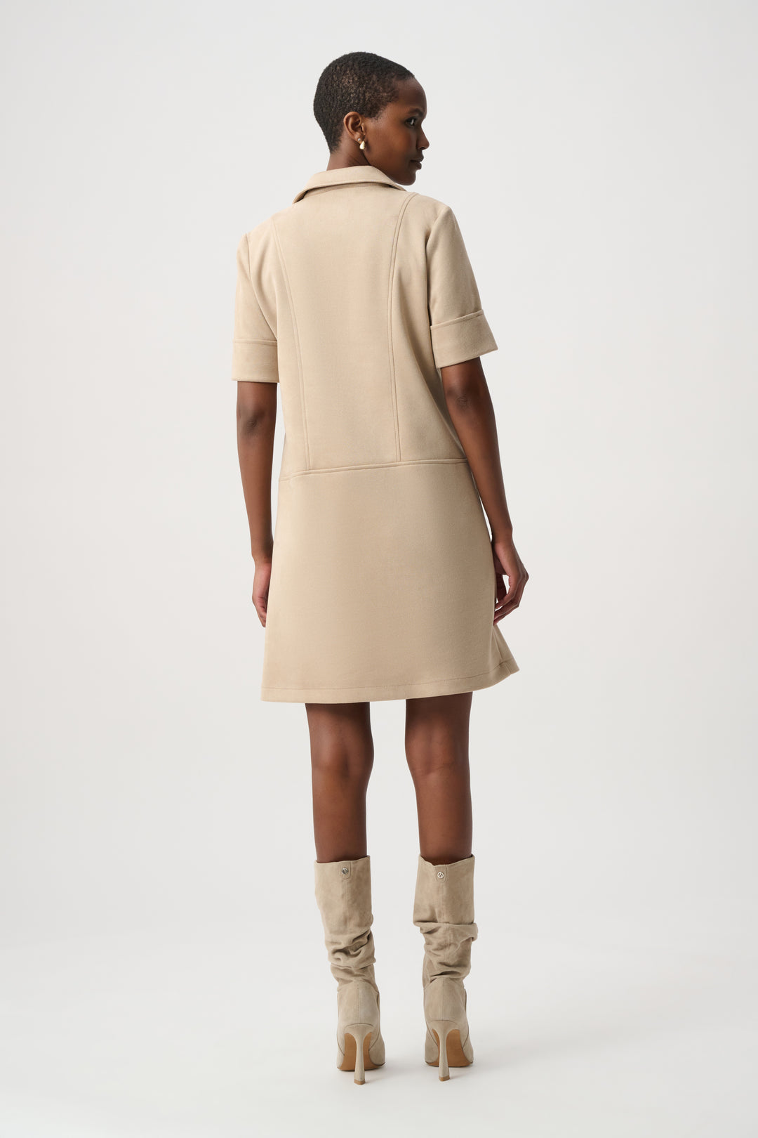 Faux Suede Trapeze Dress 264063