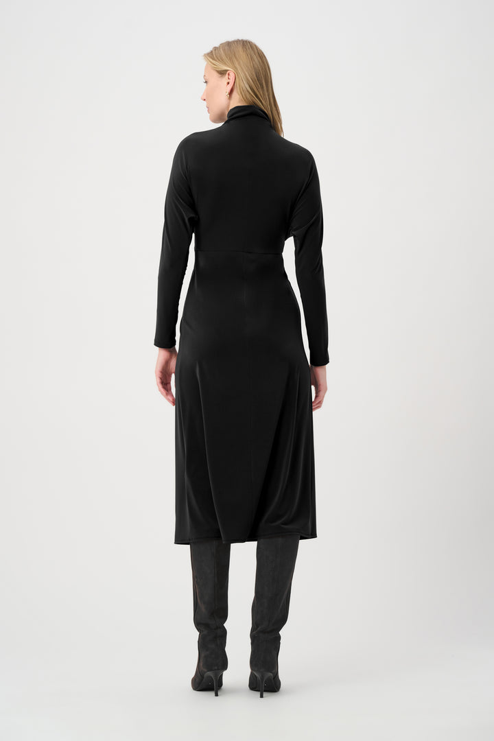 Draped Waist Turtleneck Dress 264065