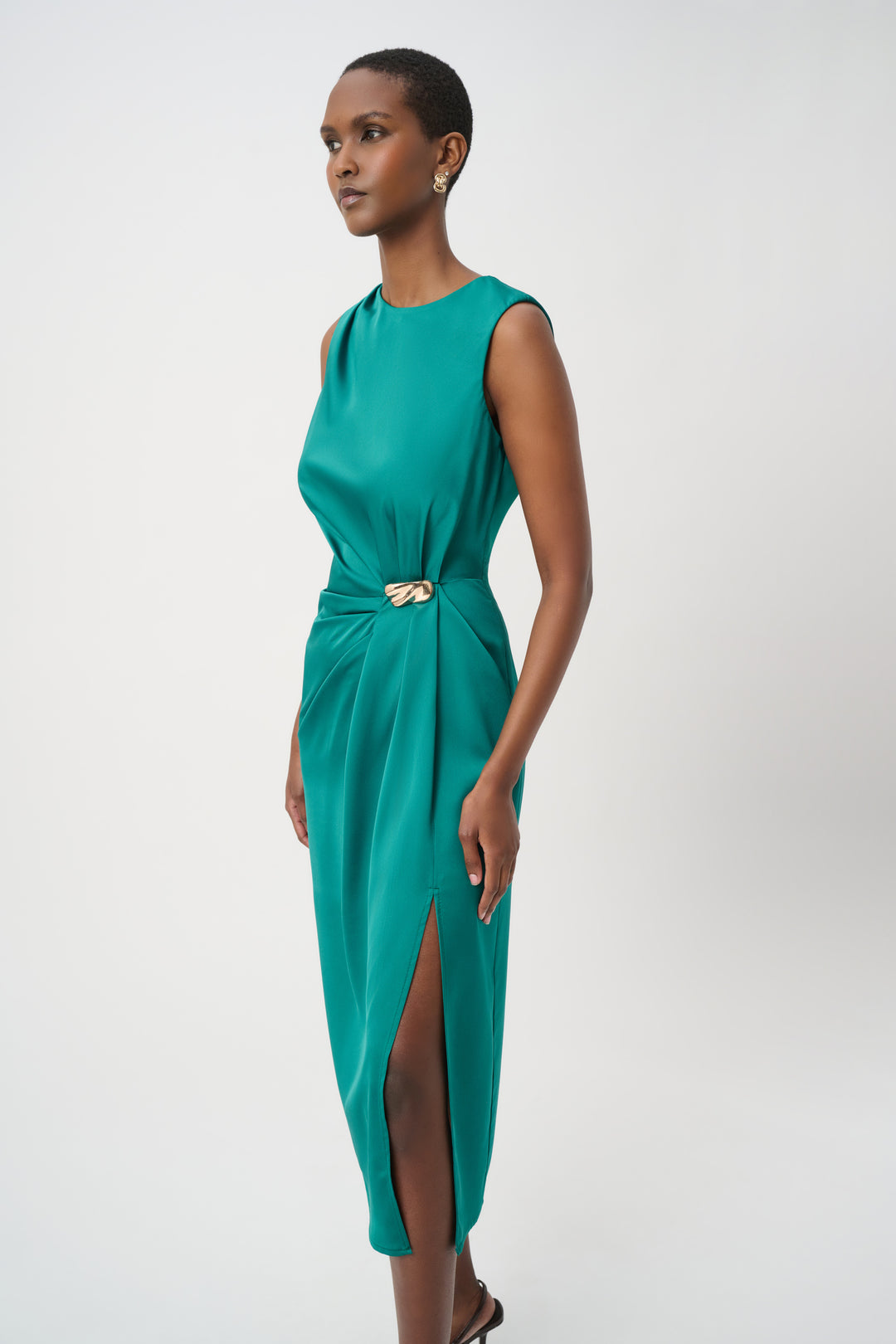 Recycled Satin Sheath Dress 264066