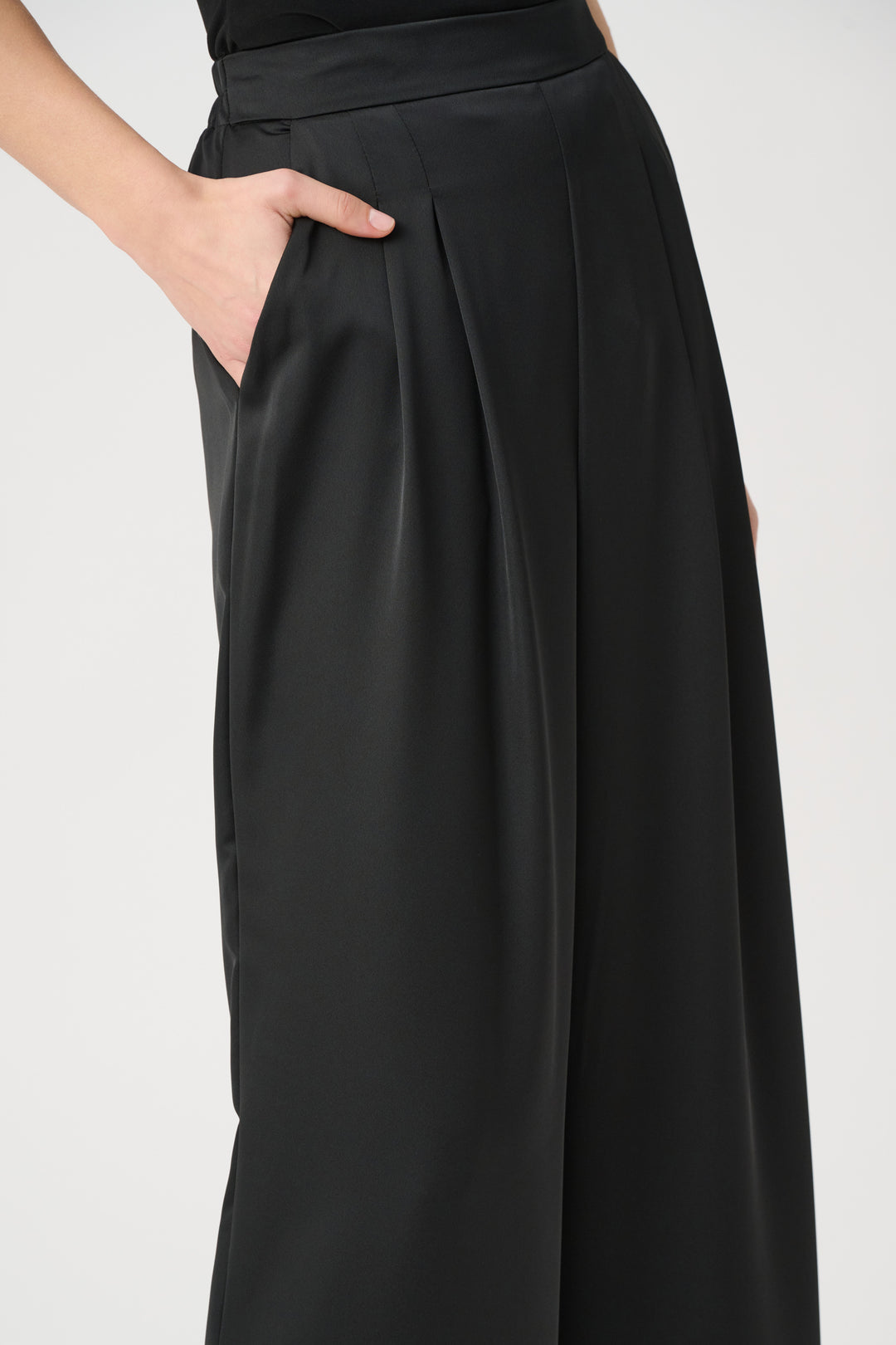Recycled Satin Wide-Leg Pants 264078