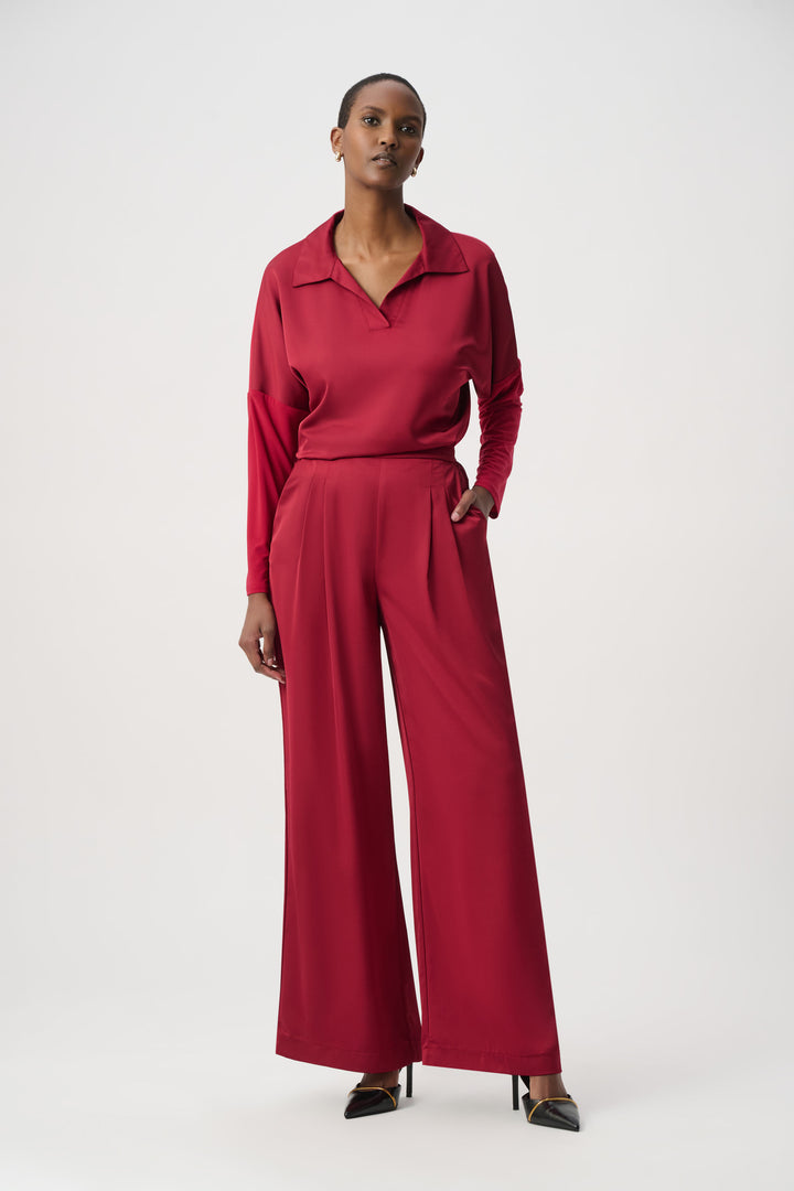 Recycled Satin Wide-Leg Pants 264078
