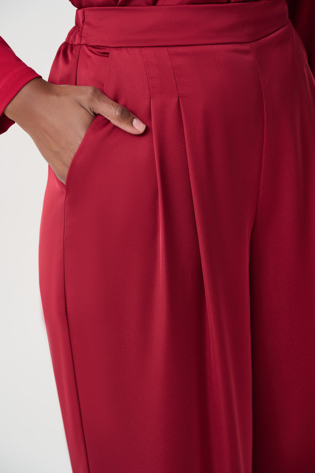 Recycled Satin Wide-Leg Pants 264078