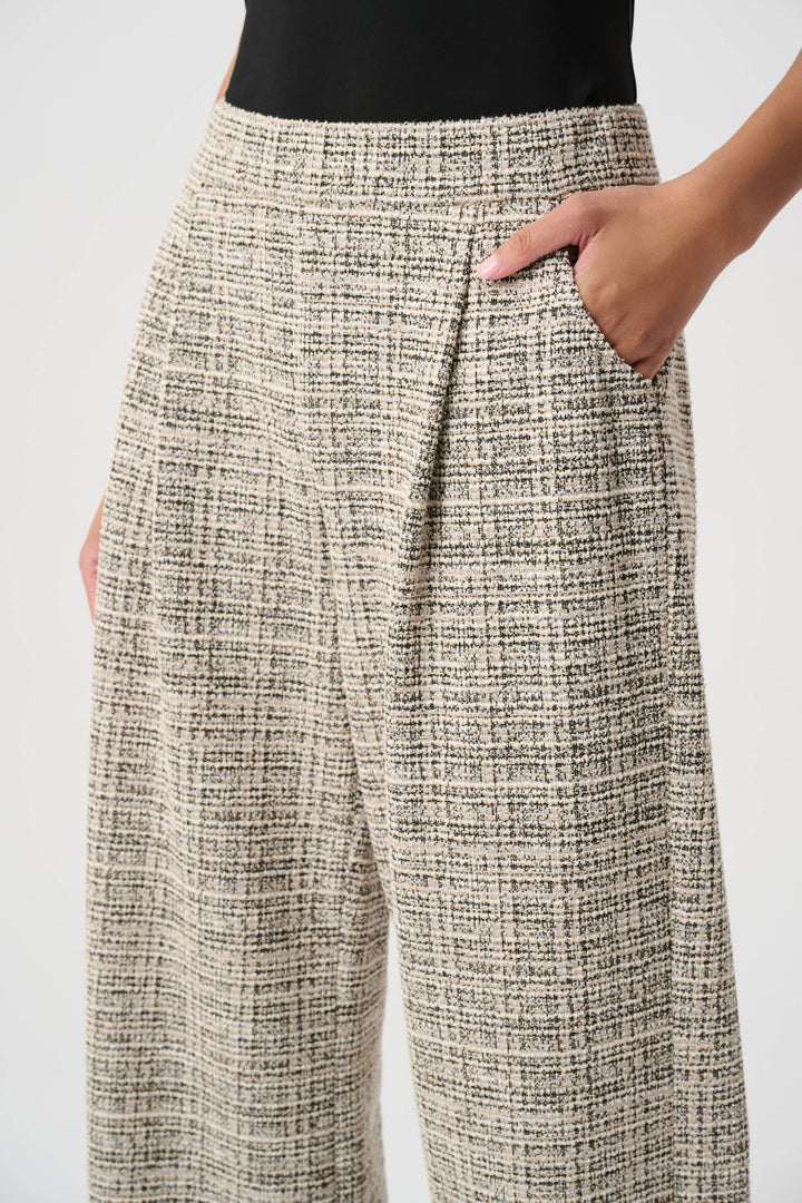 Plaid Boucle Wide-Leg Pants 264079