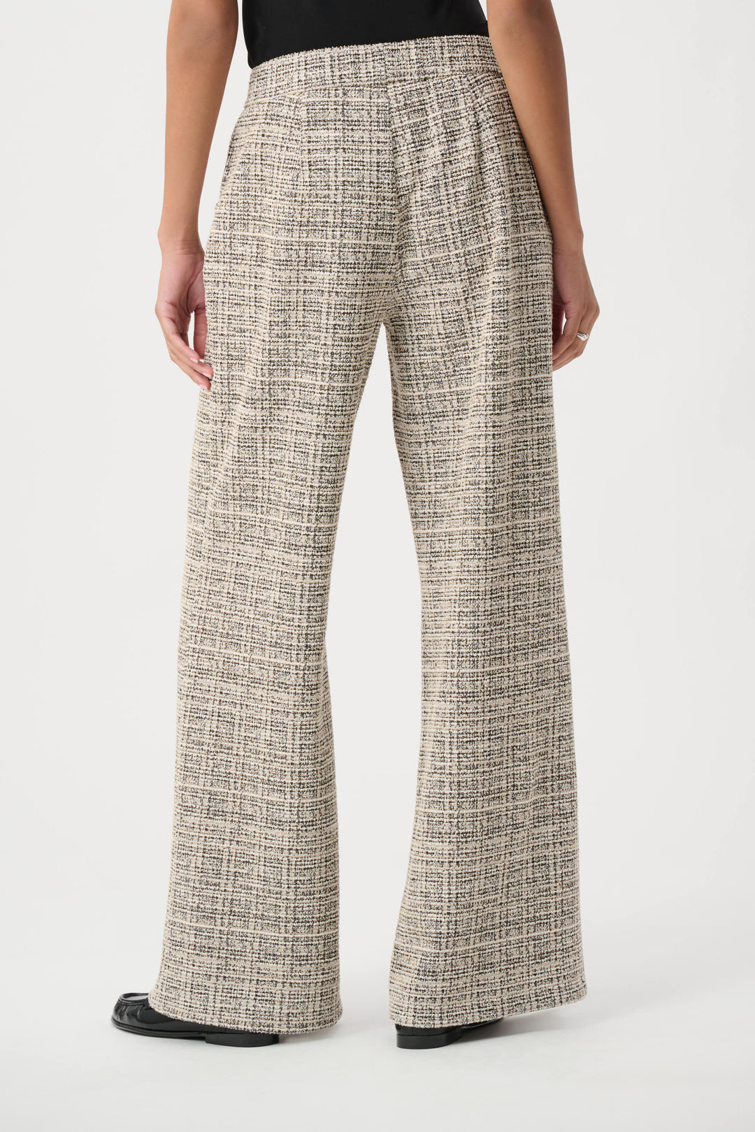 Plaid Boucle Wide-Leg Pants 264079
