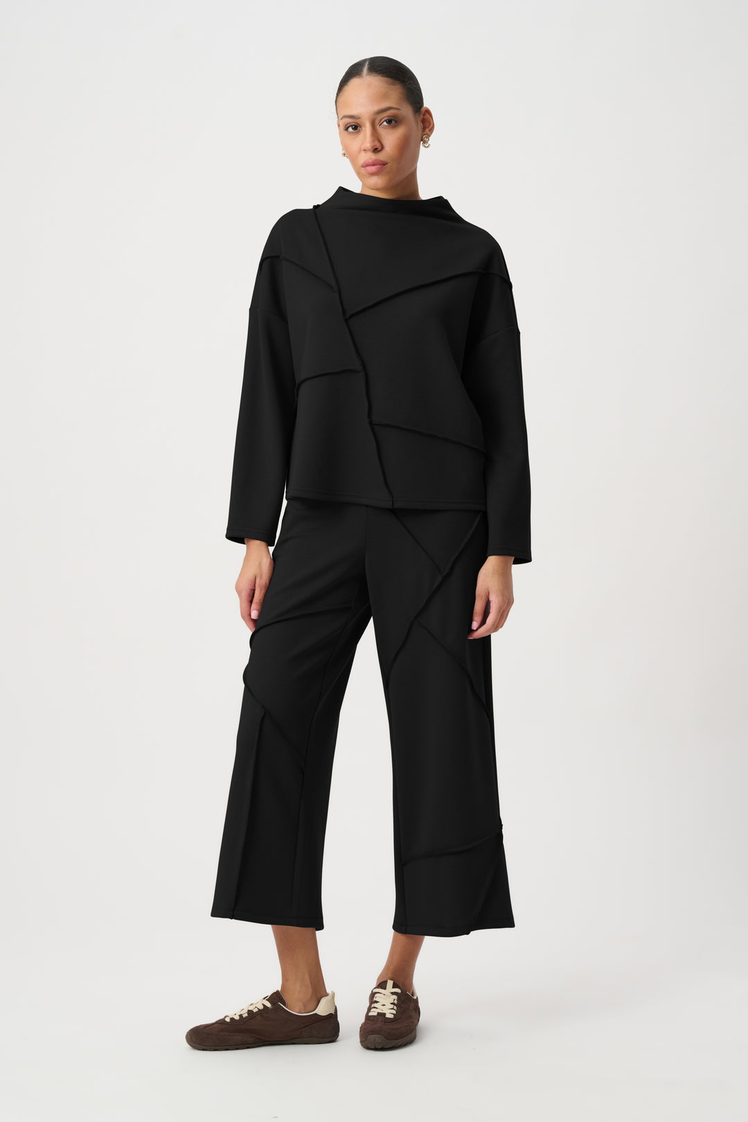 Embellished Seams Boxy Top 264081