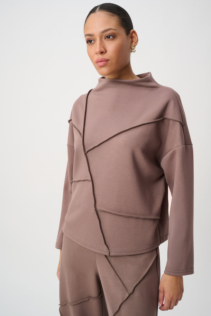 Embellished Seams Boxy Top 264081
