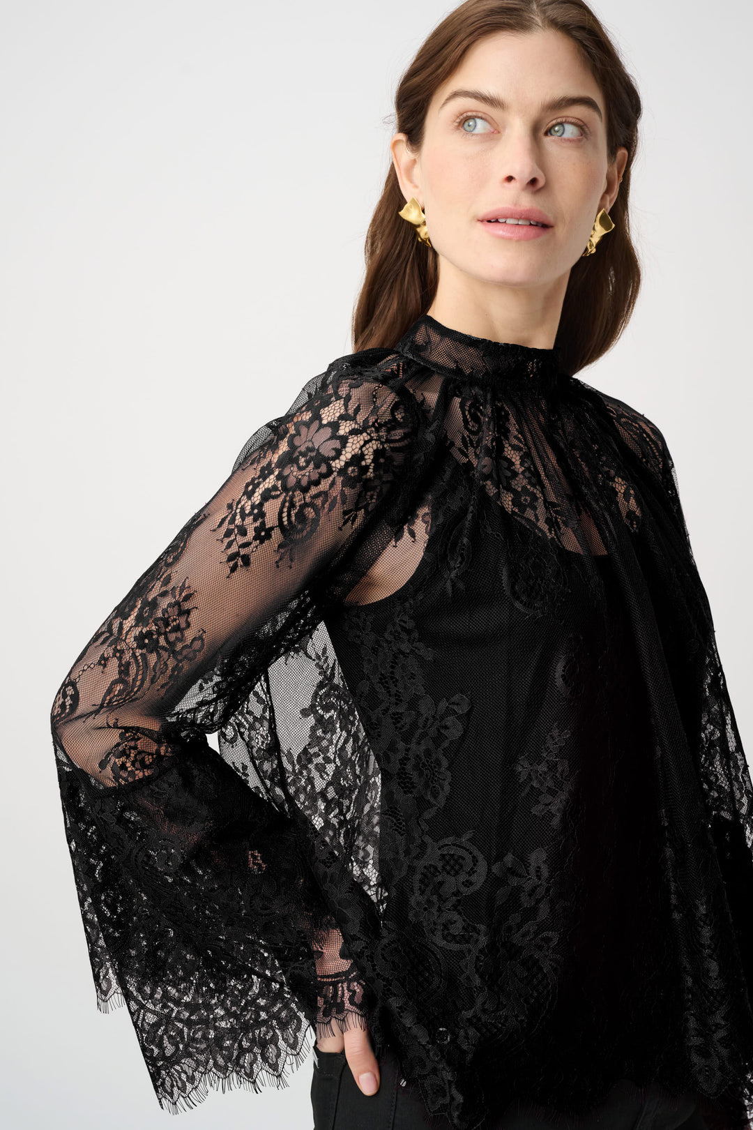 Scalloped Lace Trapeze Top 264098