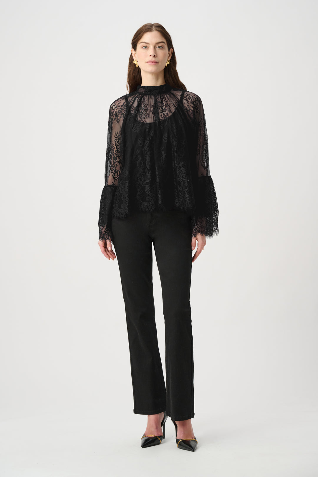Scalloped Lace Trapeze Top 264098
