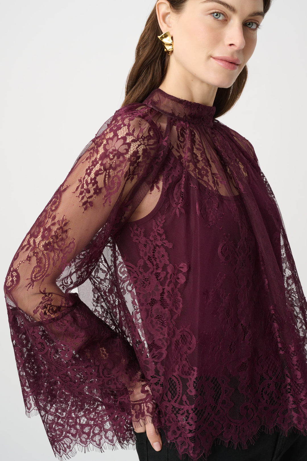 Scalloped Lace Trapeze Top 264098
