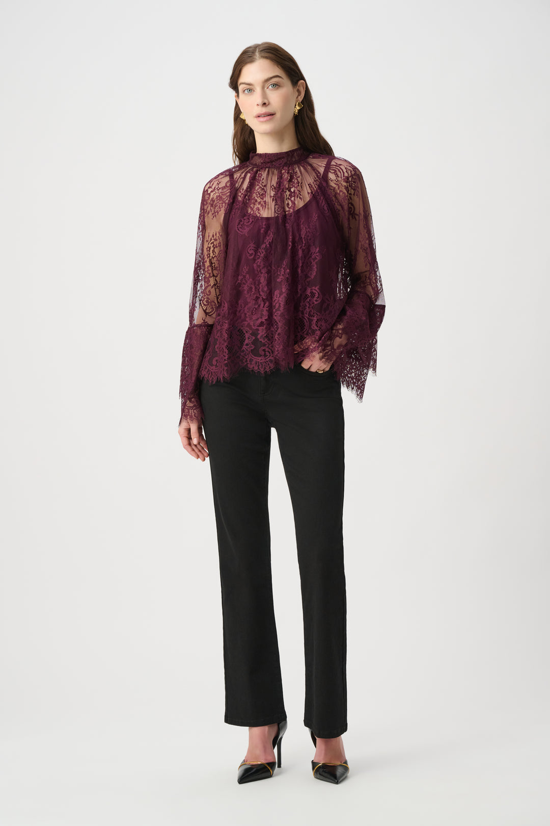 Scalloped Lace Trapeze Top 264098