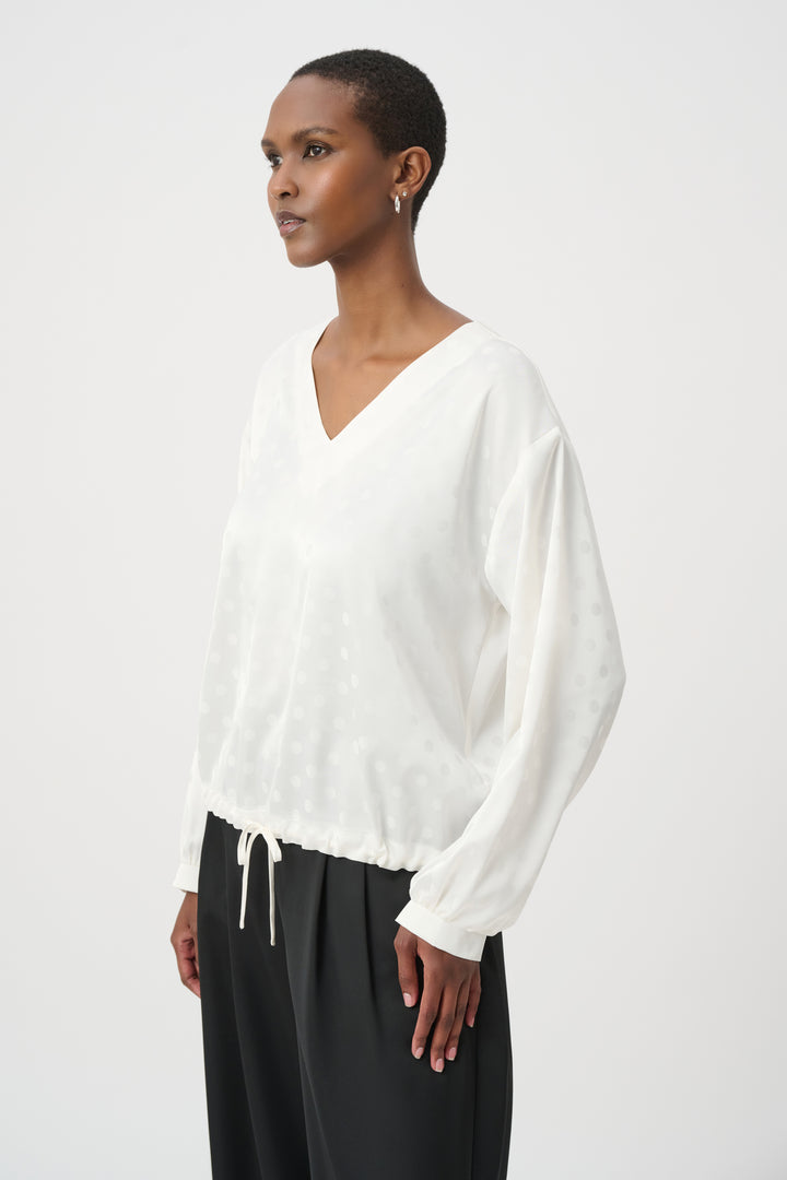 Drawstring Hem Cocoon Top 264101