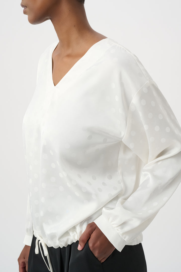 Drawstring Hem Cocoon Top 264101