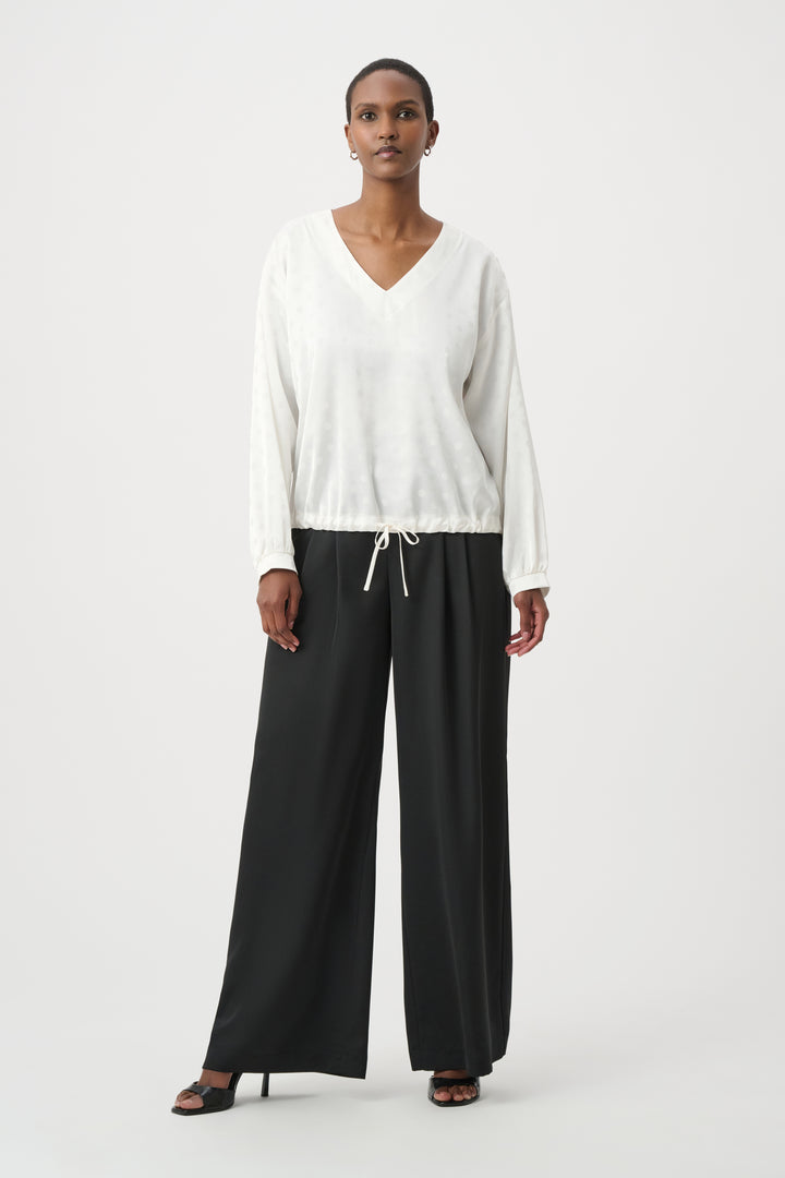 Drawstring Hem Cocoon Top 264101