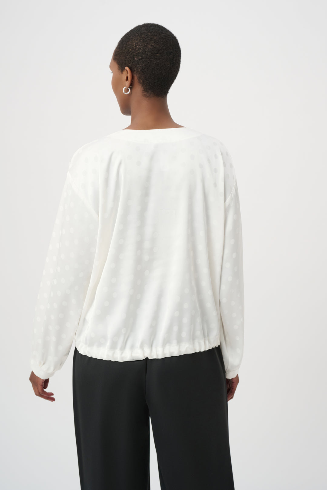 Drawstring Hem Cocoon Top 264101